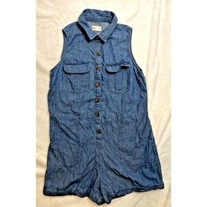 SO Women's Denim Romper Medium with Pockets Jeans